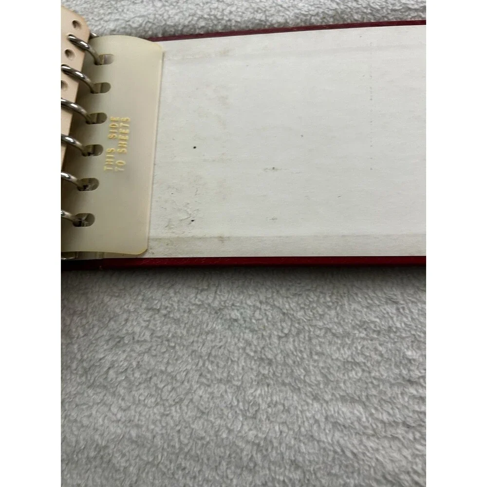 Vintage Wilson Jones Red Ledger Binder 3 Ring Accounting Book Organizer Made USA